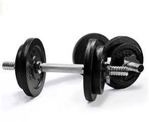 InfiDeals Adjustable Cast Iron Dumbbells with Solid Dumbbell Handles