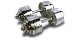 MTN Gearsmith Heavy Duty Adjustable Cast Iron Chrome Weight Dumbbells